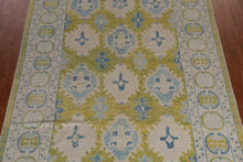 Load image into Gallery viewer, Handmade Green Oushak Vegetable Dye Area Rug 10x14 One of a Kind