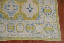 Load image into Gallery viewer, Handmade Green Oushak Vegetable Dye Area Rug 10x14 One of a Kind