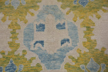 Load image into Gallery viewer, Handmade Green Oushak Vegetable Dye Area Rug 10x14 One of a Kind