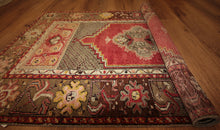 Load image into Gallery viewer, Antique Vegetable Dye Anatolian Turkish Area Rug 3x5 One of a Kind
