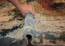 Load image into Gallery viewer, Contemporary Abstract Oriental Area Rug 5x7 One of a Kind