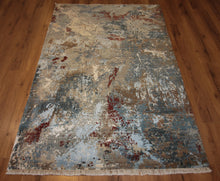 Load image into Gallery viewer, Contemporary Abstract Oriental Area Rug 4x6 One of a Kind
