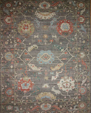 Load image into Gallery viewer, Vegetable Dye Oushak Turkish Area Rug 9x12 One of a Kind