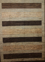 Load image into Gallery viewer, Striped Brown Gabbeh Oriental Area Rug 9x12 One of a Kind