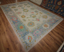 Load image into Gallery viewer, Vegetable Dye Wool Oushak Turkish Area Rug 9x12 One of a Kind