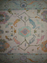 Load image into Gallery viewer, Handmade Floral Oushak Vegetable Dye Large Rug 10x14 One of a Kind