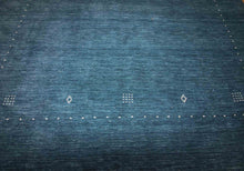 Load image into Gallery viewer, Handmade Blue Gabbeh Oriental Area Rug 6x9 One of a Kind