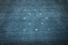 Load image into Gallery viewer, Handmade Blue Gabbeh Oriental Area Rug 6x9 One of a Kind