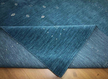 Load image into Gallery viewer, Handmade Blue Gabbeh Oriental Area Rug 6x9 One of a Kind