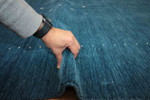 Load image into Gallery viewer, Handmade Blue Gabbeh Oriental Area Rug 6x9 One of a Kind