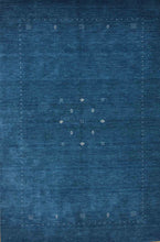 Load image into Gallery viewer, Handmade Blue Gabbeh Oriental Area Rug 6x9 One of a Kind