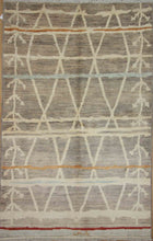 Load image into Gallery viewer, Tribal Geometric Moroccan Wool Rug 5x7 One of a Kind