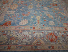 Load image into Gallery viewer, Light Blue Handmade Oushak Area Rug 8x10 One of a Kind