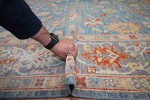 Load image into Gallery viewer, Light Blue Handmade Oushak Area Rug 8x10 One of a Kind