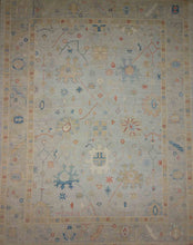Load image into Gallery viewer, Vegetable Dye Wool Oushak Turkish Area Rug 9x12 One of a Kind