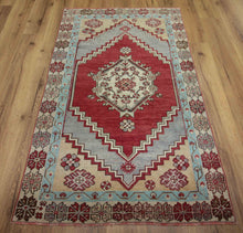Load image into Gallery viewer, Geometric Red Anatolian Turkish Area Rug 3x5