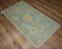 Load image into Gallery viewer, Vegetable Dye Oushak Turkish Area Rug 3x5 One of a Kind