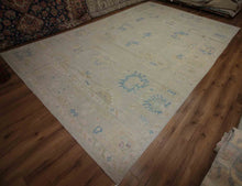 Load image into Gallery viewer, Charming Large Oushak Area Rug 10x14 with Soft Variegated Floral Details One of a Kind