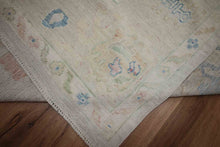 Load image into Gallery viewer, Charming Large Oushak Area Rug 10x14 with Soft Variegated Floral Details One of a Kind