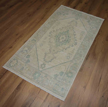 Load image into Gallery viewer, Vegetable Dye Oushak Turkish Foyer Rug 3x5 One of a Kind