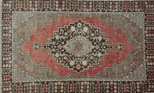 Load image into Gallery viewer, Anatolian Turkish Rug 4x6 Red Centerpiece and Unique Borders One of a Kind