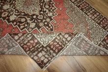 Load image into Gallery viewer, Anatolian Turkish Rug 4x6 Red Centerpiece and Unique Borders One of a Kind