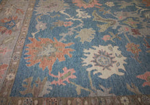 Load image into Gallery viewer, All-Over Blue Floral Oushak Turkish Area Rug 8x10 One of a Kind