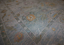 Load image into Gallery viewer, Vegetable Dye Wool Oushak Turkish Area Rug 9x12 One of a Kind