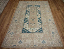 Load image into Gallery viewer, Wool Geometric Anatolian Turkish Area Rug 6x9 One of a Kind