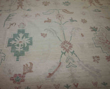 Load image into Gallery viewer, Handmade Floral Oushak Vegetable Dye Large Rug 10x14