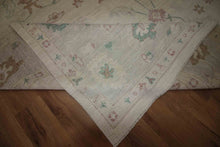 Load image into Gallery viewer, Handmade Floral Oushak Vegetable Dye Large Rug 10x14