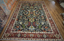 Load image into Gallery viewer, Vegetable Dye Navy Blue Heriz Serapi Oriental Area Rug 9x12