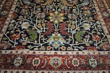 Load image into Gallery viewer, Vegetable Dye Navy Blue Heriz Serapi Oriental Area Rug 9x12