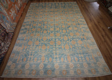 Load image into Gallery viewer, Contemporary Hand Knotted Area Rug 9x12 Eclectic Floral Light Blue