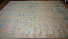 Load image into Gallery viewer, Contemporary Hand Knotted Area Rug 9x12 Eclectic Floral Light Blue