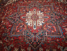 Load image into Gallery viewer, Vegetable Dye Geometric Heriz Persian Area Rug 9x12