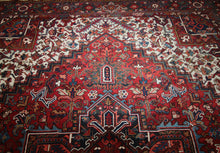 Load image into Gallery viewer, Vegetable Dye Geometric Heriz Persian Area Rug 9x12
