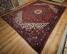 Load image into Gallery viewer, Vegetable Dye Geometric Heriz Persian Area Rug 9x12