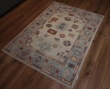 Load image into Gallery viewer, Oushak Rugs, "colorful oushak rugs" "modern oushak rugs" "hand knotted oushak rugs" "Turkish Oushak rugs " "oushak rugs"