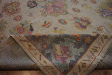 Load image into Gallery viewer, Floral Oushak Vegetable Dye Turkish Area Rug 9x12 One of a Kind