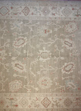 Load image into Gallery viewer, "colorful oushak rugs" "modern oushak rug" "where to buy oushak rugs" "hand knotted oushak rugs" "oushak rugs" "oushak rugs 9x12"
