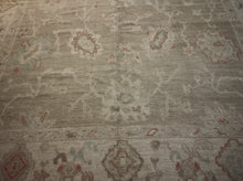 Load image into Gallery viewer, "colorful oushak rugs" "modern oushak rug" "where to buy oushak rugs" "hand knotted oushak rugs" "oushak rugs" "oushak rugs 9x12"