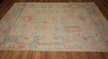 Load image into Gallery viewer, "colorful oushak rugs" "modern oushak rug" "where to buy oushak rugs" "hand knotted oushak rugs" "oushak rugs" "oushak rugs for sale"