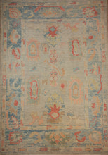 Load image into Gallery viewer, "colorful oushak rugs" "modern oushak rug" "where to buy oushak rugs" "hand knotted oushak rugs" "oushak rugs" "oushak rugs for sale"