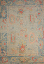 Load image into Gallery viewer, "colorful oushak rugs" "modern oushak rug" "where to buy oushak rugs" "hand knotted oushak rugs" "oushak rugs" "oushak rugs for sale"