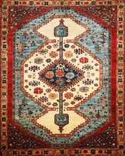 Load image into Gallery viewer, "heriz serapi rugs for sale" "antique heriz serapi rugs" "heriz rug" "heriz rug patterns" "geometric heriz rug" "heriz rug value"