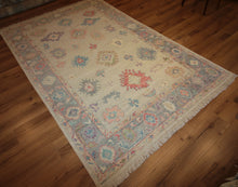 Load image into Gallery viewer, "colorful oushak rugs" "modern oushak rugs" "hand knotted oushak rugs" "Turkish Oushak rugs " "oushak rugs"