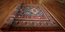 Load image into Gallery viewer, Hand Knotted Super Kazak Oriental Rug 5x7 One of a Kind