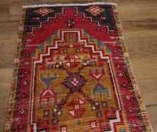 Load image into Gallery viewer, Vegetable Dye Anatolian Vintage Turkish Rugs 2x3 One of a Kind