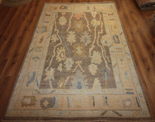 Load image into Gallery viewer, Vegetable Dye Oushak Turkish Area Rug 6x9 One of a Kind